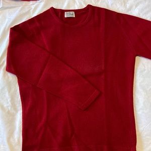Vintage Red Cashmere Sweater, Ladies Medium